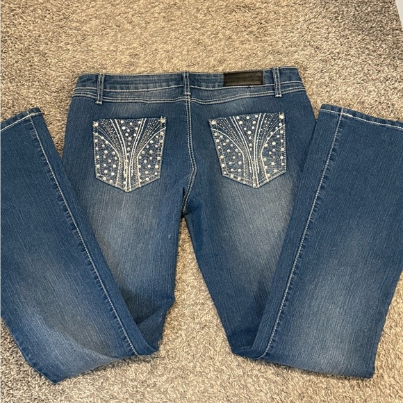 Twenty black Rue21 Blue Boot Cut Jeans Classic Denim size 11/12 R - Picture 3 of 6